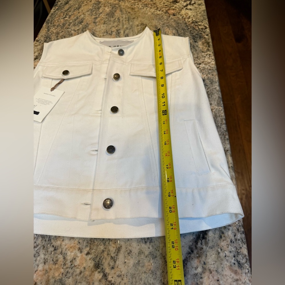 Rue De Seine Rhapsody Cream Embroidered Denim Vest. LIMITED EDITION. Size Medium - Picture 9 of 16